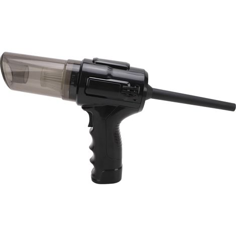 Aspirateur de voiture sans fil noir portatif haute puissance, souffleur d'air pour voiture 1800 mAh rechargeable par USB, réduction du bruit avec plusieurs embouts (1/5)