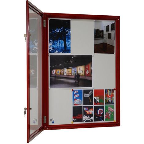 PROVOST - Vitrine d'extérieur Reverso en aluminium rouge