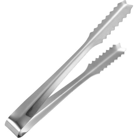 Pince à glace en acier inoxydable, petit Cube de service d'apéritifs, pince de cuisine avec dents pour fête, café, Bar, mariage, Restaurant, hôtel (1/5)