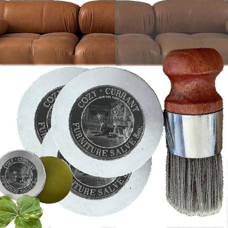 JANMIR-Baume pour meubles en cuir avec ensemble de brosses, outil de réparation pour meubles en cuir et en bois (1/5)