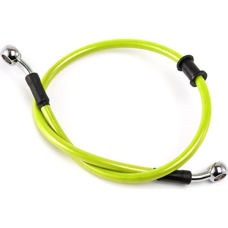 MANGUERA DE FRENO DE MOTOCICLETA CORTA FLEXIBLE VERDE 63 CM DE LONGITUD (1/5)