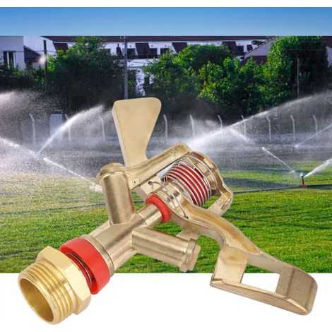 Oszillierender Sprinklerkopf aus Zinklegierung für den Garten, G3/4 (25 mm) Außengewinde, Bewässerungssystem (1 Stück)