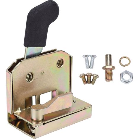 Kit di bloccaggio per maniglia della porta del carrello elevatore, universale, multifunzionale, per impieghi gravosi, per trattore in metallo, lato destro. (1/4)