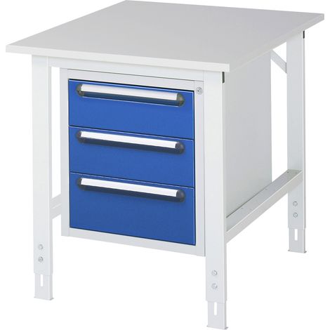 Rau Table de travail Tom réglable en hauteur KM06, L750xP1000xH760-1080mm, plateau M-22mm (1/3)