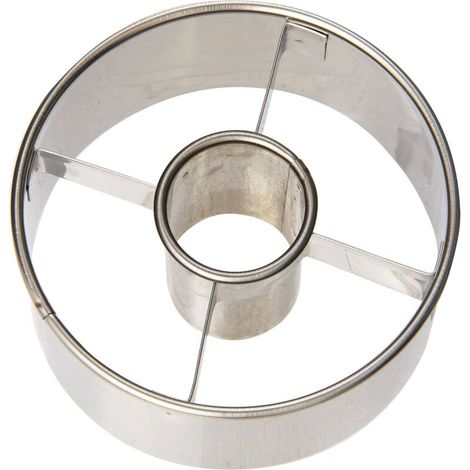 Coupe-beignet en acier inoxydable, argent