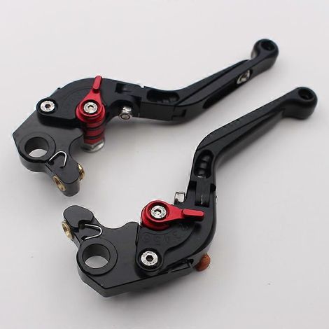 Convient pour la moto Ducati 696 Monster : levier de frein réglable en alliage d'aluminium modifié (noir). (1/5)