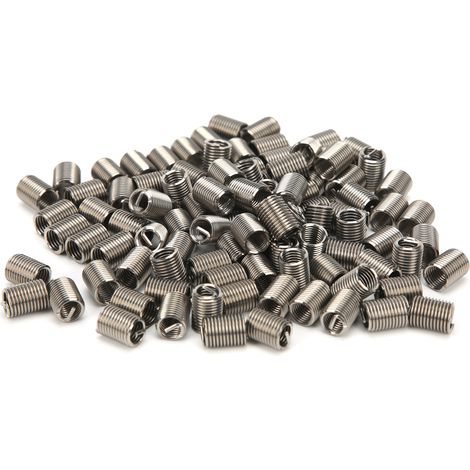 100 inserts filetés mâles-femelles, écrous réducteurs de réparation en acier inoxydable M6x1x2.5D, kit de fixation pour outillage (1/5)