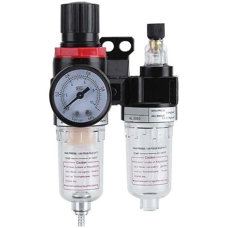 Séparateur Huile-Eau - 1/4 '' Régulateur de Filtre à air Lubrificateur Séparateur d'huile avec piège à humidité du compresseur Séparateur d'huile, Filtre de compresseur (1/5)