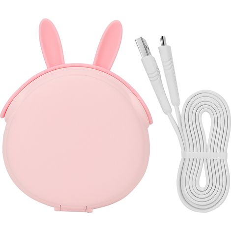 Power Bank - 3000 mAh - Avec Miroir À Maquillage Intégré Et Éclairage LED Réglable - Rose (1/5)