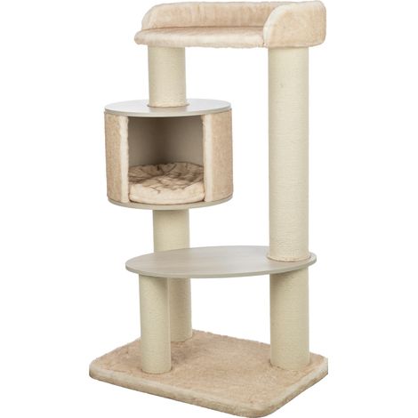 Grand arbre à chat avec grotte – Crème – XXL, 135 cm (1/5)