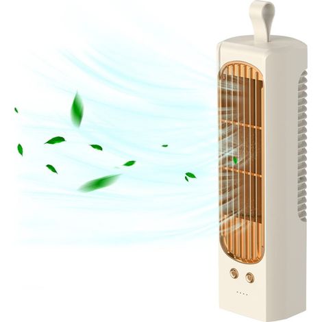 Ventilateur Sur Pied - 11.8 X 3.9 Pouces - 3 Vitesses - Silencieux - Pour Chambre À Coucher Salon Bureau - Beige (1/3)