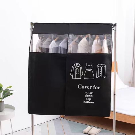 Funda protectora universal para ropa de 90 × 110 cm (negra)
