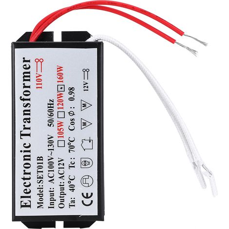 Transformateur électronique 110V vers 12V, convertisseur de tension, alimentation intelligente (160W) (1/5)