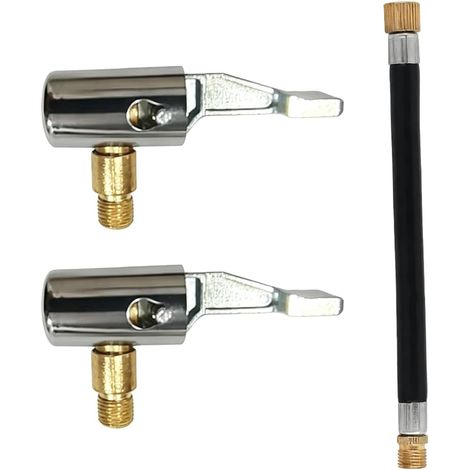 3 x Ball Inflating Tips, Car Tyre Caps, Bicycle Pump Tips (1/5)