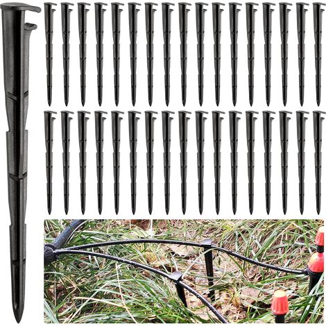35 Pièces 4/7mm Piquets de Support de Tuyau D'irrigation, D'irrigation D'égouttement Support, pour Tube d'égouttement 4/7mm, pour Potagers, Jardins, Parterres (1/5)