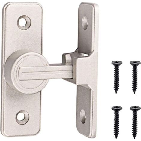 Serrure de fermeture de porte intérieure coulissante éclairée à 90 °, crochet de porte plat, boulon de verrouillage, loquet antivol (1/4)