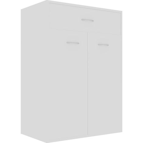 Maison Exclusive - Zapatero de madera contrachapada blanco 60x35x