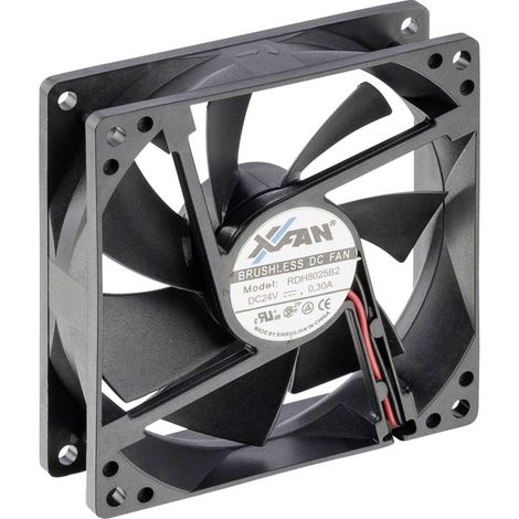 X-Fan RDH8025B2 Ventola assiale 24 V/DC 61.2 m³/h (L x L x A) 80 x 80 x 25 mm