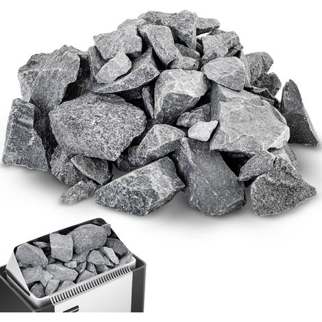 Pierres pour sauna - Uniprodo - Granulométrie : 13 - 18 cm - Sans polluants (1/3)