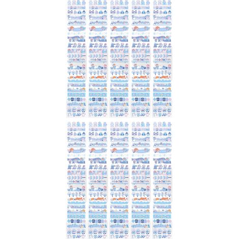 10 feuilles de ruban adhésif PET long, autocollants de partage, petits autocollants décoratifs mignons de dessin animé pour calendrier, type 8 (1/5)