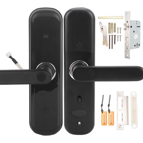 Verrou intelligent écran tactile mot de passe empreinte digitale antivol contrôle à distance entrée hôtel appartement sécurité (1/5)