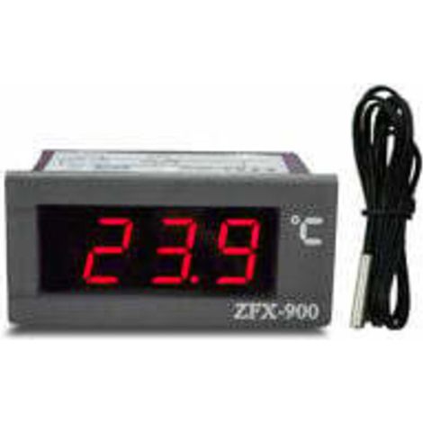 Thermomètre indicateur de température intégré panneau d'affichage numérique intelligent de la température adapté au réfrigérateur congélateur congélateur, noir