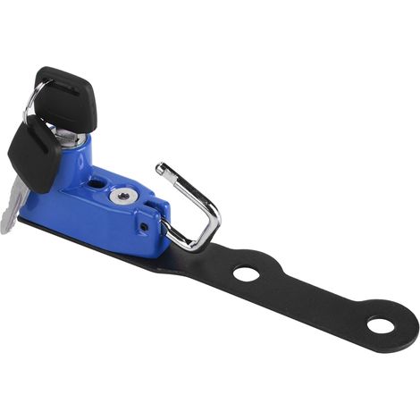 Crochet de fixation antivol en alliage d'aluminium pour casque de moto YAMAHA MT-10/FZ-10 2016 (bleu) (1/5)