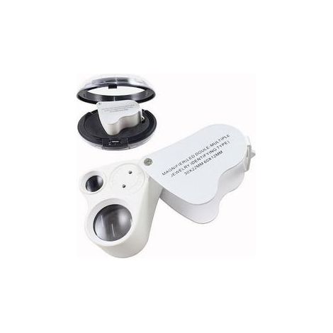 Loupe Bijoutier - Loupe de Précision 30x60x avec Éclairage LED - Pour Bijoux Pierres Précieuses Timbres Montres Antiquités - 1 Pièce (1/5)