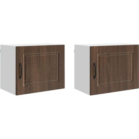 Maison Exclusive - Armadietto a muro PORTO 2 pcs Rovere Marrone 50 x 31 x 40 cm (1/4)