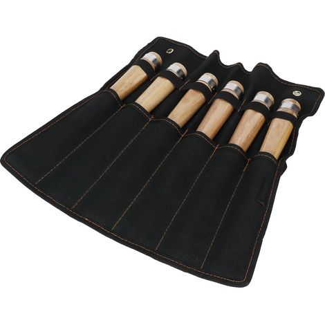 Ensemble d'outils de burinage à bois, couteau à sculpter, kit de burinage avec sac à outils pour menuisier (1/5)