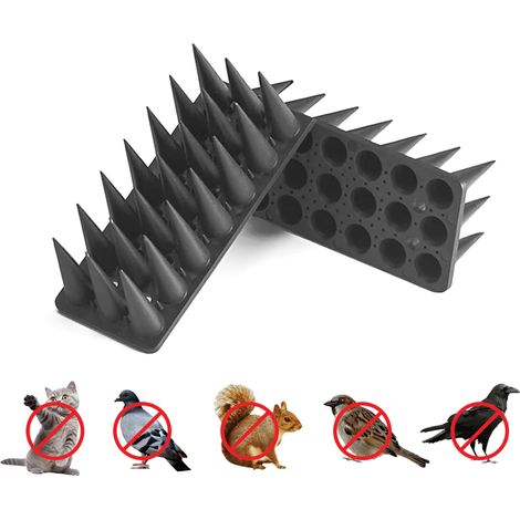 Offgridtec Confezione da 20 Picchetti Repellenti per Piccioni, Picchetti Repellenti per Uccelli da 6 M, Protezione Gatti per Balcone, Davanzale, Recinzione, Tetto, Facile da Installare - Nero (1/5)