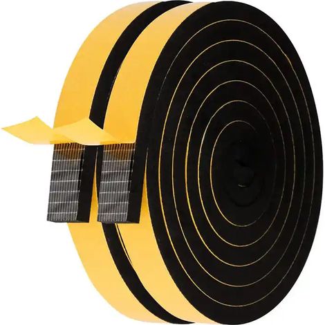 Joint d'étanchéité adhésif en mousse d'uréthane ignifugée pour porte de conduit à linge, surface du cadre d'entrée d'air. (1/5)