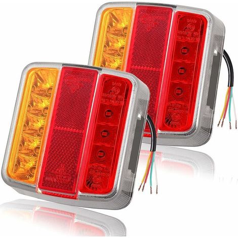 Trailer Lights 18LED E Mark Trailer Tail Light with Reflector for Truck Van (1/5)
