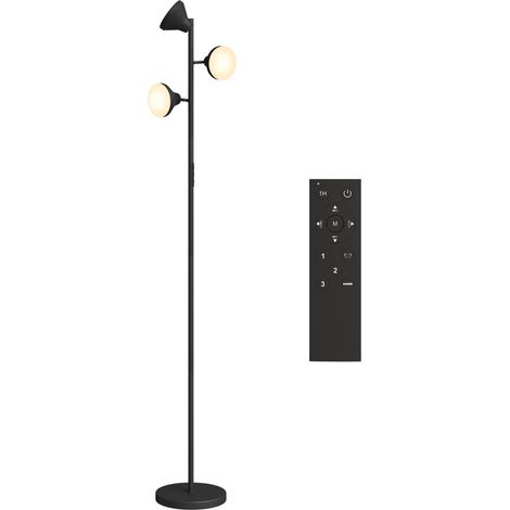 HOMCOM Lampadario LED con 3 Teste Regolabili Indipendenti Ø25x170 cm Nero