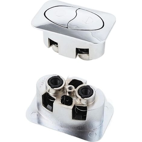 Bouton de chasse d'eau, toilette, bouton-poussoir double carré 72 (1/2)