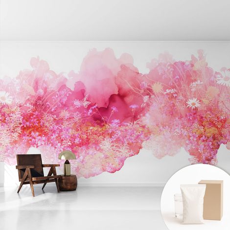 Papier peint intissé avec imprimé pour intérieur moderne application facile a motif - Colle incluse gratuite Motif floral 416x254 cm (1/5)