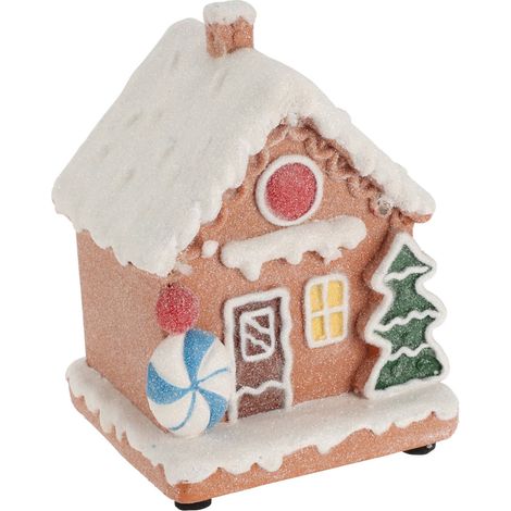Dekofigur Lebkuchenhaus, 9 x 8 x 13 cm