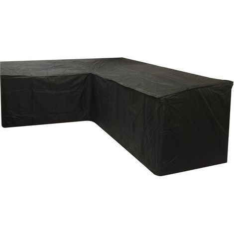 Housse Canapé Jardin Forme L – Oxford – Imperméable, Coupe-Vent, Anti-UV – 215x215x87 cm – Noir (1/5)