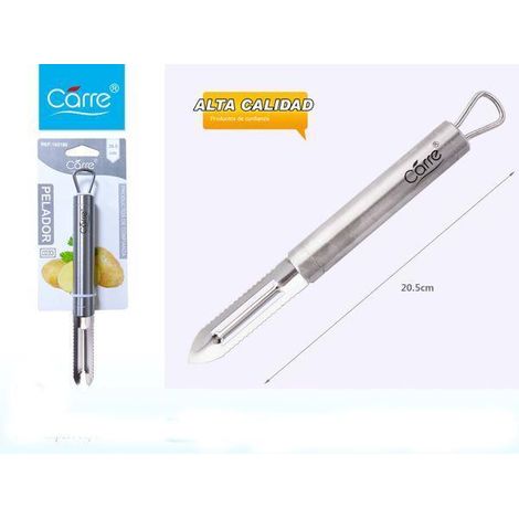 carre pelapatatas clasico dentado mango inox 20,5 victoria low cost