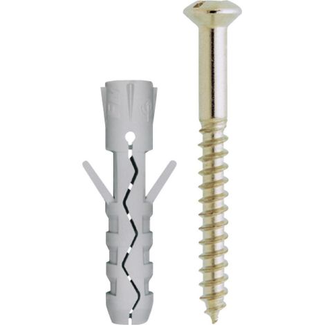 10 tapones friulsider de nylon sin borde con tornillo niquelado - 60021g08040f2