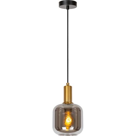 Lucide JOANET - Pendelleuchten - Ø 16 cm - 1xE27 - Rauchfarbe Grau (1/5)
