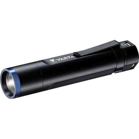 Varta – Lampe torche rechargeable 400 lumen – Poutre lumineuse 150 mètres – 4 modes – Résistante à l'eau IPX4 – Clip de fixation (1/10)