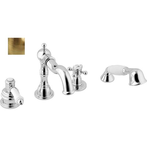 Mitigeur 4 trous sur plan VIENNA, bronze