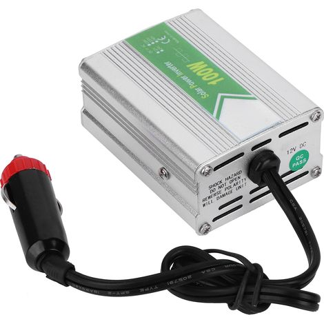 Convertisseur de tension 100 W pour voiture, DC12V vers AC220V avec correction de tension et indicateur LED (1/5)