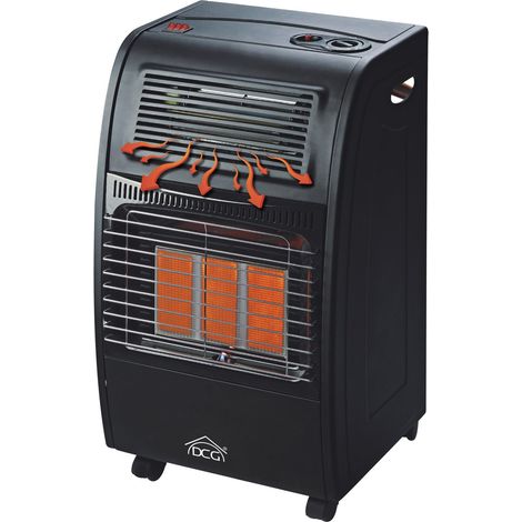 DCG Eltronic GH09 stufa Libera installazione GPL, Gas naturale Nero