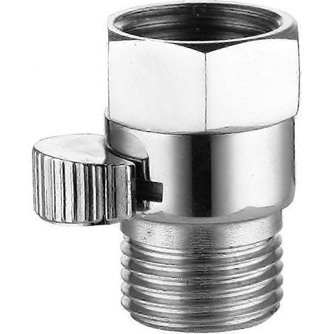 Adaptateur en laiton pour flexible de douche avec vanne d'arrêt, 1/2 pouce (AV016) (1/5)
