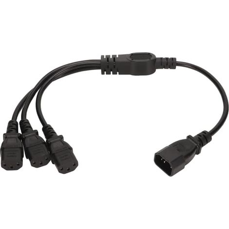 Câble d'alimentation universel IEC 320 C14 vers 3 x C13, répartiteur en Y 1 vers 3 prises IEC 320 C14 mâle vers 3 x C13 femelle (1/5)