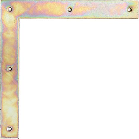 Alberts 313098 Angolare per cancelli, zincata gialla, 300 x 300 x 40 mm