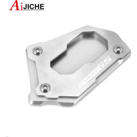 (Argent - R1200GS) Béquille latérale CNC pour moto, extension de béquille latérale, support de pied élargi, compatible avec BMW R 1200 GS LC R1200GS R 1200GS ADV Adventure maxpower (1/4)
