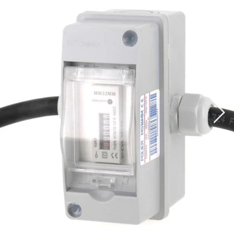Compteur electrique monophasé 16A - Prises de type Schuko